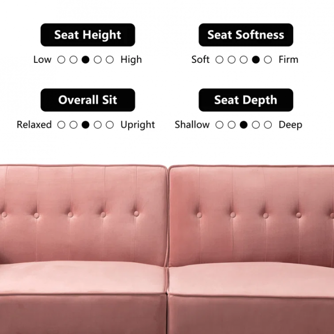 Top grade phone storageRetractable pocket fabric sofa pink girl small house sofa bed for living room 4