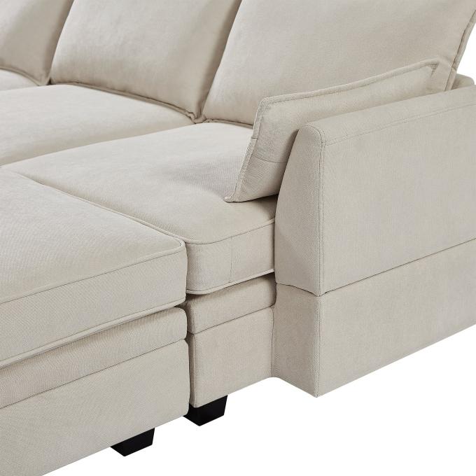Multifunctional Contemporary Modular Sofa Bed Extendable Breathable 6