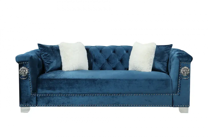 Multiscene Velvet Fabric Sofa Set For Living Room Durable Nontoxic 8