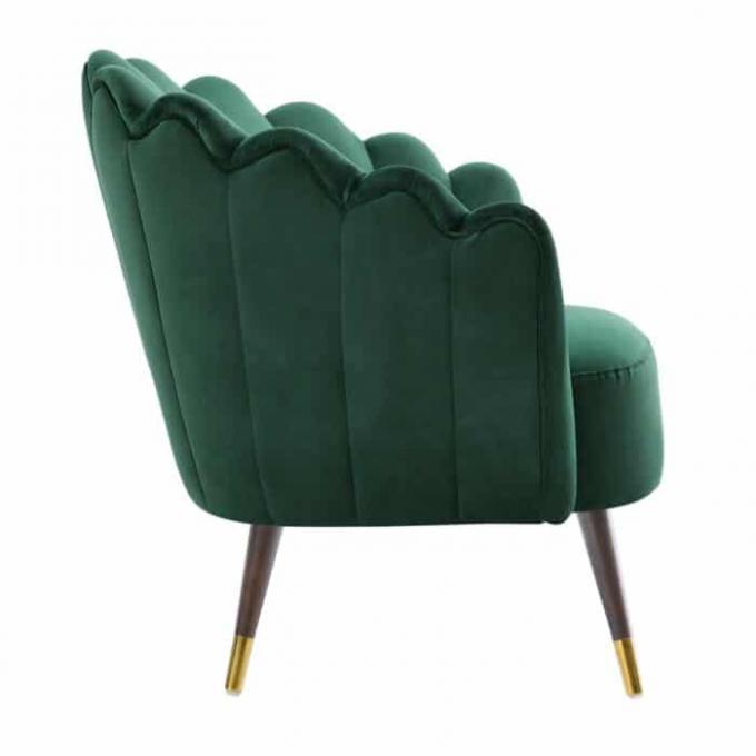 Hotel Furniture Nordic Style Green Fabric Luxury Chair For Living Room 4
