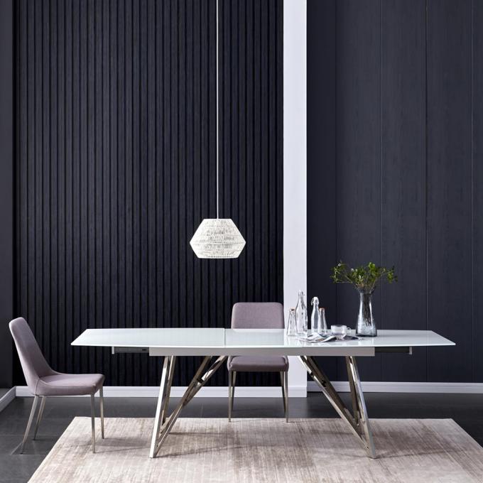 Free Sample Custom Home Furniture 8 Seater Set Dining Room Glass Table Sale Dining Table Set 0
