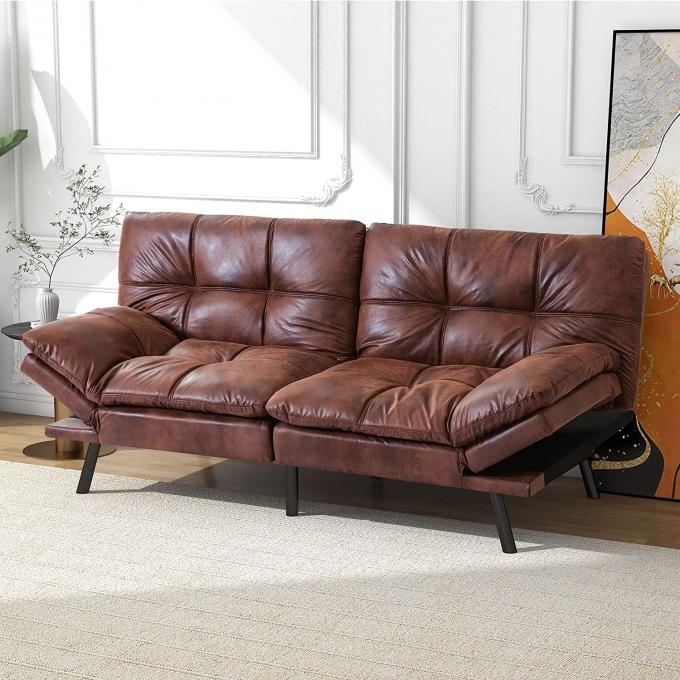 OEM/ODM Suitable for living room apartment Modern convertible sofa Memory Foam Folding sofa bed with adjustable armrest 7