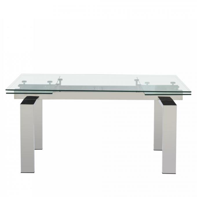 Fashion Living room Furniture Western Style Tempered Glass Dinning Table Sets 3