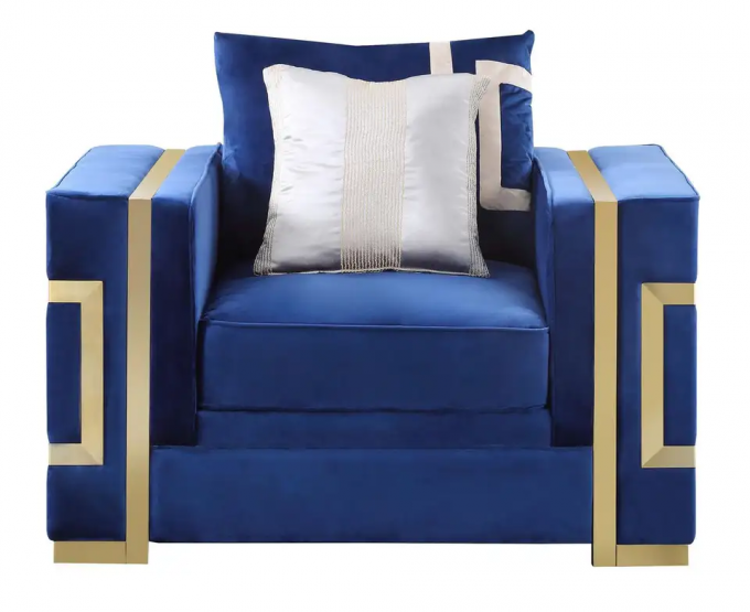 Factory direct sales of the latest design luxury sofa set 1+2+3Velvet purple fabric living room sofa for Hotel apartment 2