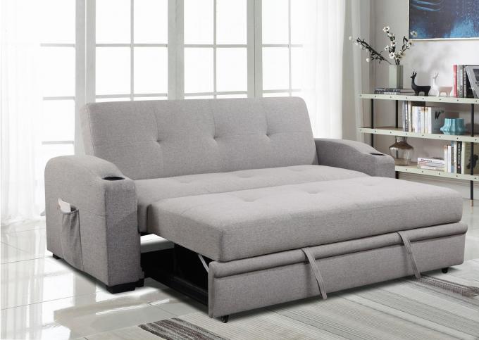 America Style 3 seat sofa bed with cup holder hot selling high quality fabric sofa from factory 2