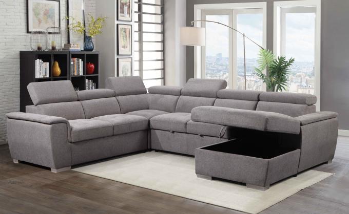 Home Furniture Fabric Sectional Sleeper Sofa Practical Wear Resistant 6