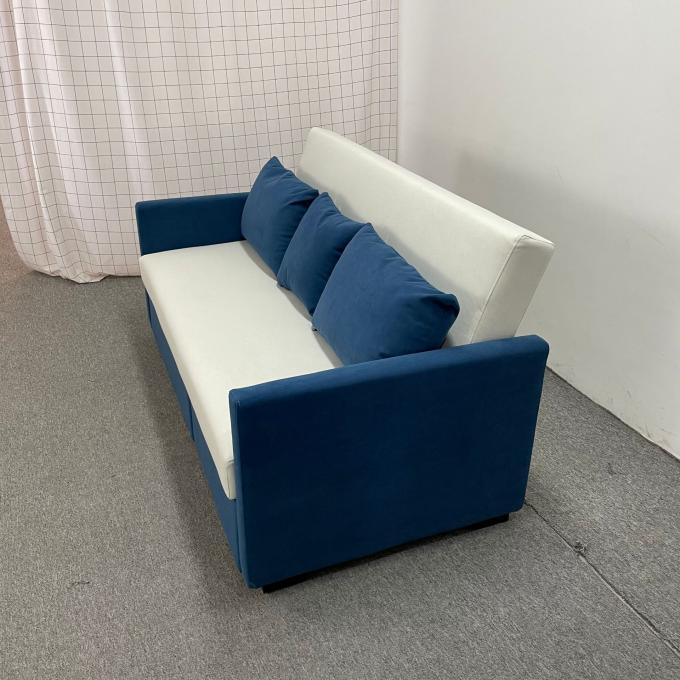 technology cloth white blue assorted colors 2seater+chaise pull-out bed sofa bed for Ocean View Villa 4