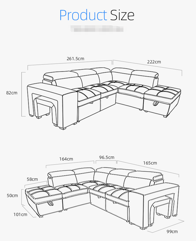 OEM/ODM Customize living room sofa shape living room sectional couch sofa Multi-functional sofa 8
