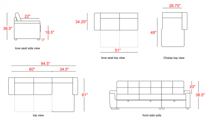 America Style 3 seat sofa bed with cup holder hot selling high quality fabric sofa from factory 13