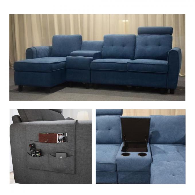 Multicolor Luxury Corner Sofa Breathable Fabric For Living Room 7