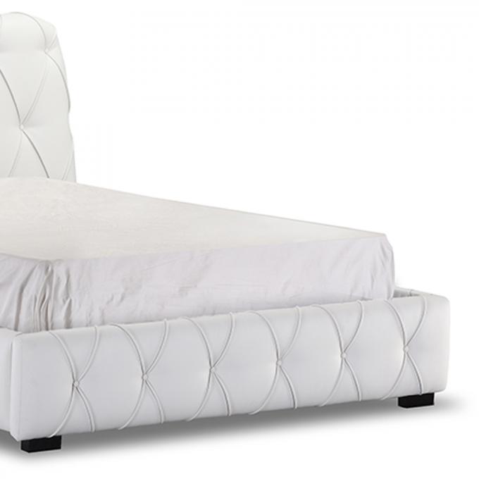 OEM Nontoxic Ottoman Storage Bed Timber Sleigh Design With Steel Frame 3