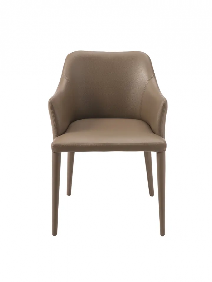 leather Nontoxic Upholstered Side Chair , Abrasion Resistant Tufted Chairs Dining 3