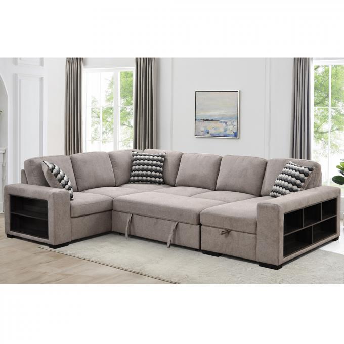 New arrival Modern U shape sectional sofa Furniture Multi-functional high quality sofa bed ling room sofa set 4