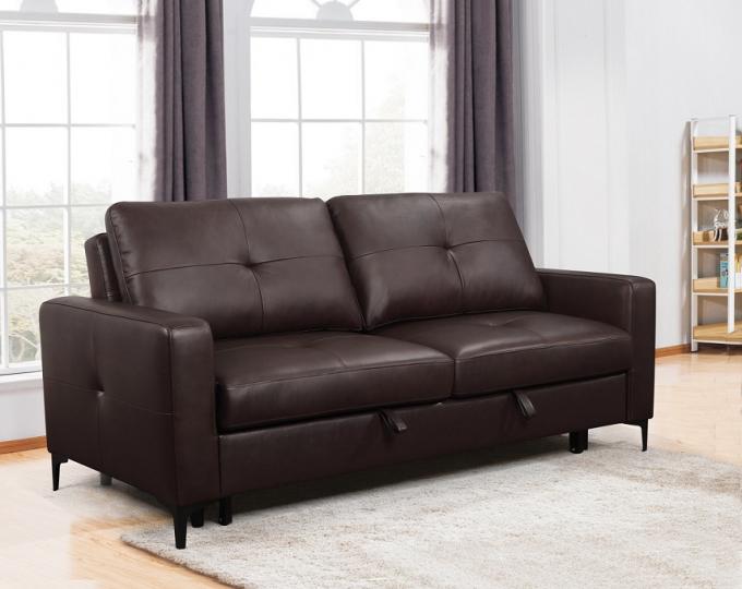 modern design genuine leather sofa bed 3 seater living room sofa cum bed factory wholesale 2