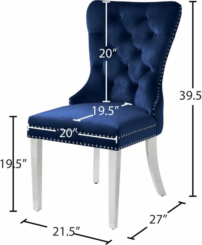 OEM/ODM Furniture Factory Dining Chair velvet fabric solid wood feet Customized chair dining room 1