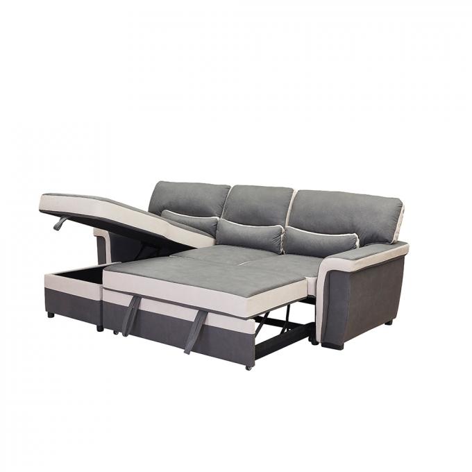 Antiwear Comfortable Pull Out Couch , Multiscene Sofa Bed With Recliner 4