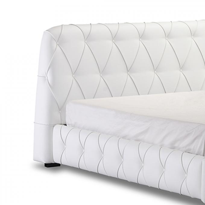 OEM Nontoxic Ottoman Storage Bed Timber Sleigh Design With Steel Frame 2