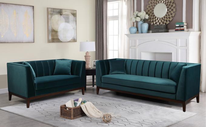 Cara Furniture Velvet European And American Style Living Room Home Furniture Sofas 3 Seater Sleeper Love 4