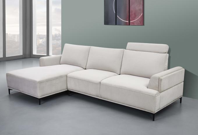 Breathable Luxury Fabric L Shaped Couch Stain Resistant Durable 4