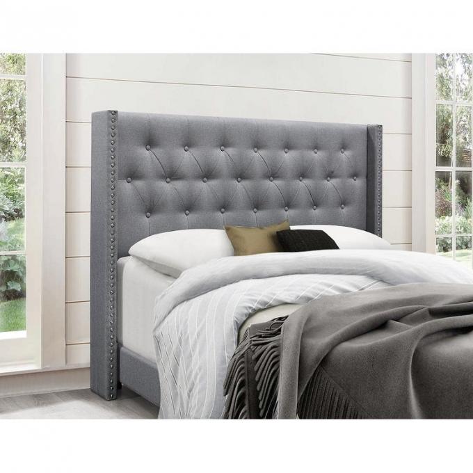 Low price high quality luxury beds furniture blue color King size Queen size velvet fabric bed for hotel Apartment Home 5