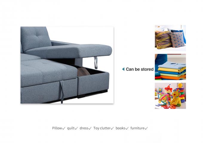 1 Seater Corner Folding Sofa Bed Abrasion Resistant Practical 10