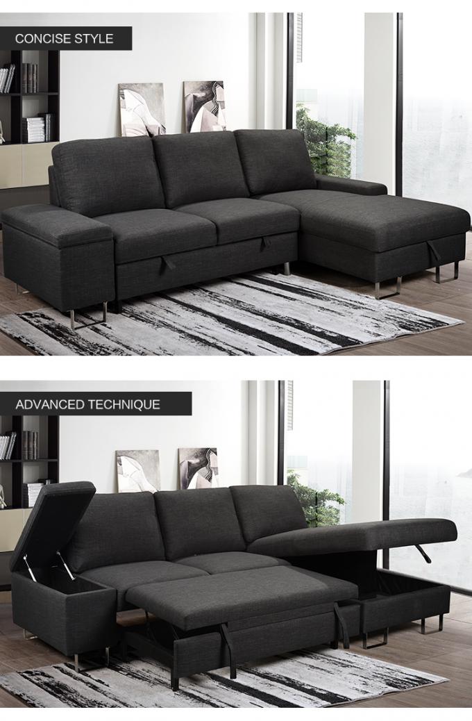 Nordic Modern style furniture sofa bed Design fabric corner sofa Lounge sectional luxury L shaped bed cum sofa 1