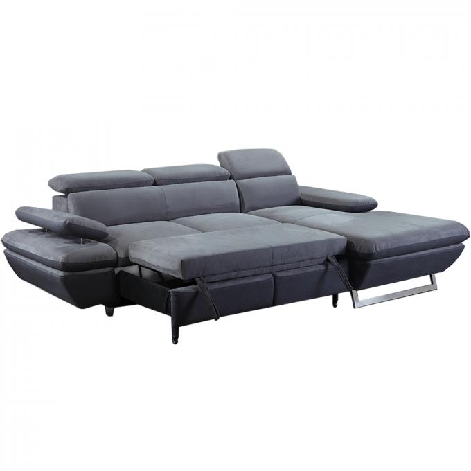 Nontoxic Queen Size Corner Storage Sofa , Anti Abrasion Bed Couch Sectional 5