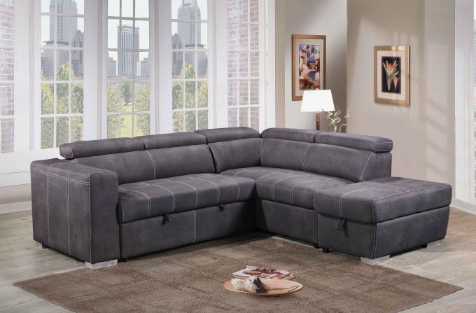 Breathable Sleeper Sectional Couch With Storage Antiwear Nontoxic 4