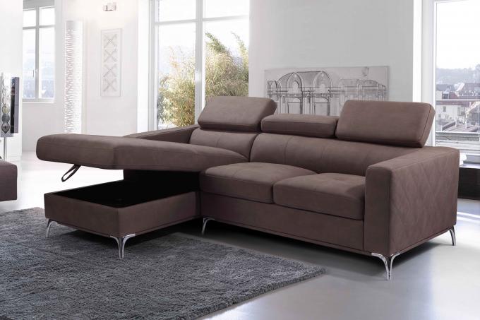 Stain Resistant Sectional Couch Bed , Multifunctional Retractable Sofa Bed 7