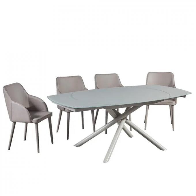 Expandable Luxury Modern Dining Table Set Multifunctional Marble Material 0