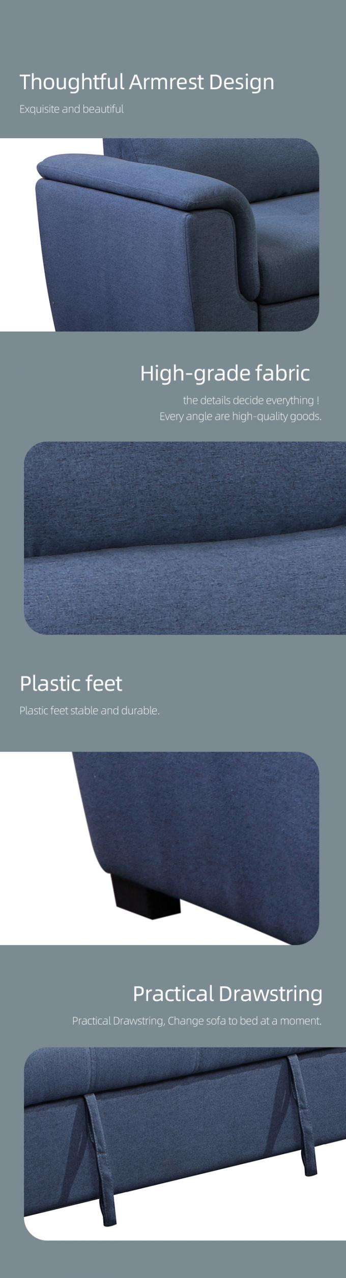 OEM/ODM European style design single futon L shaped USB sleeper sofa bed folding bed sofa cum bed living room furniture 4