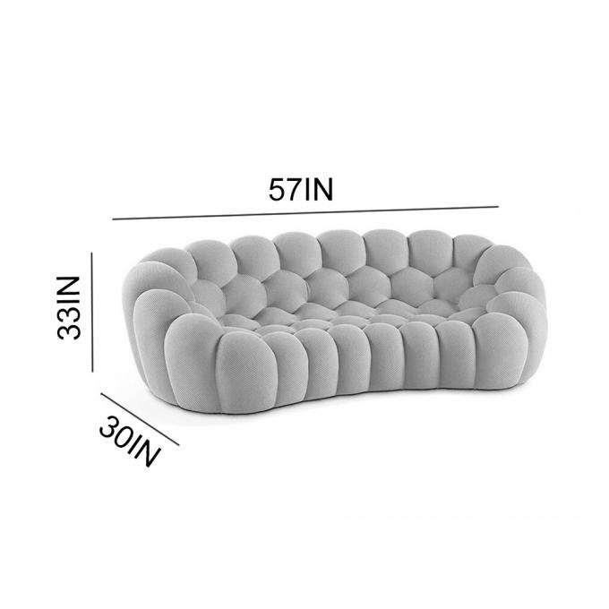 Fabric Practical Lazy Couch Sofa , Anti Abrasion Two Seater Couch 4