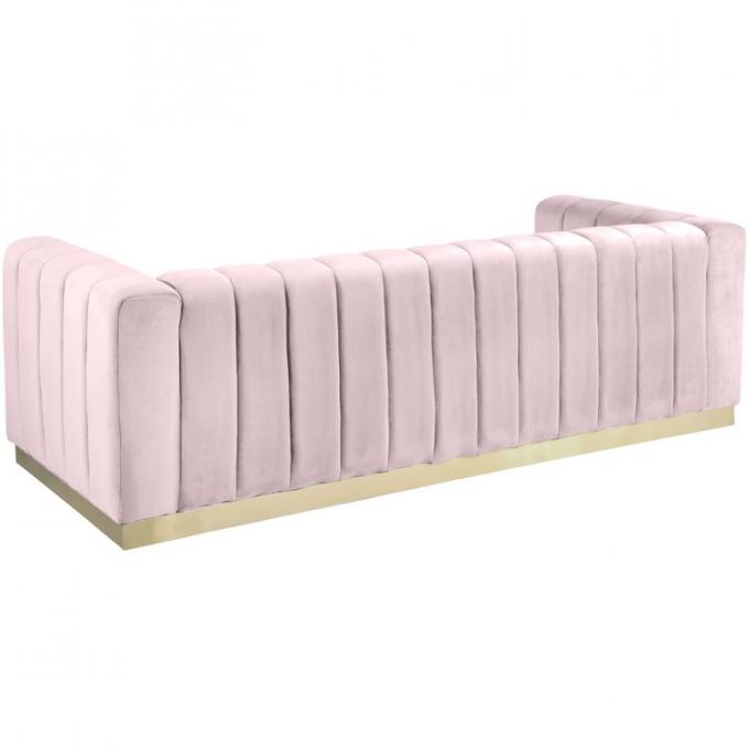 Law Price Modern design luxury living room villa hotel sofa furniture Shinny Velvet sofa set couch with tufted design 3