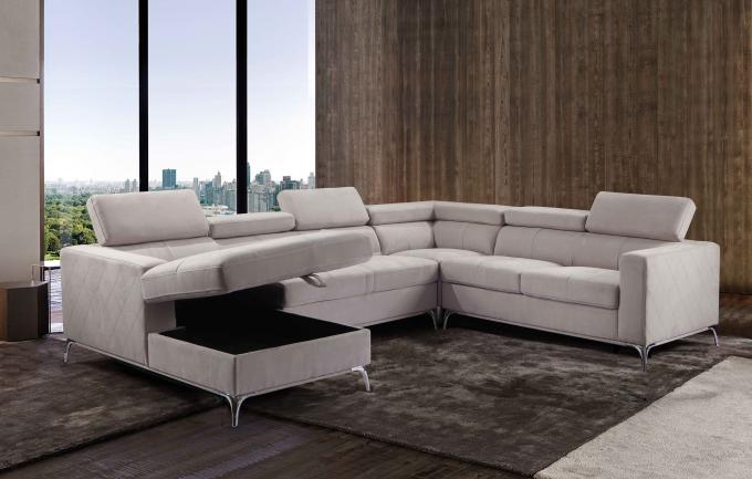 Stain Resistant Sectional Couch Bed , Multifunctional Retractable Sofa Bed 9