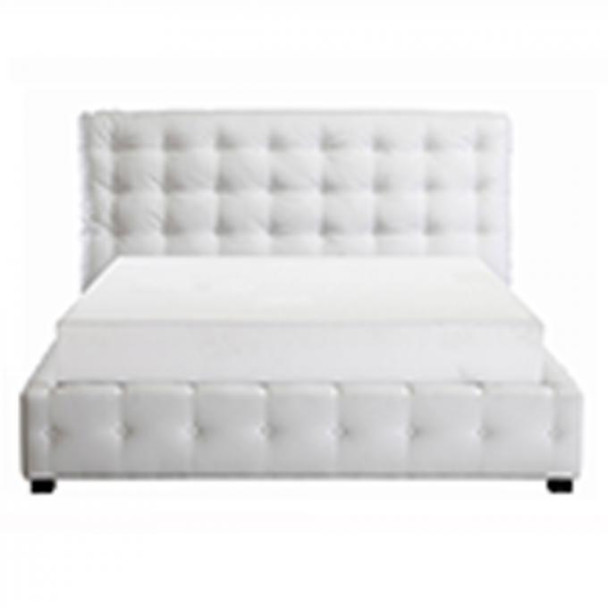 King Size Modern Ottoman Storage Bed Upholstered With White Headboard 4