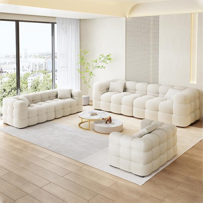 Furniture factory the latest design of lamb velvet fabric sofa set KD sofa bed can be customized fabric living room sofa 1