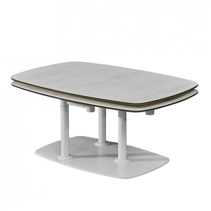 Modern Living Furniture Quality Durable Western Style Fashion Tempered Glass Dinning Table Sets 1