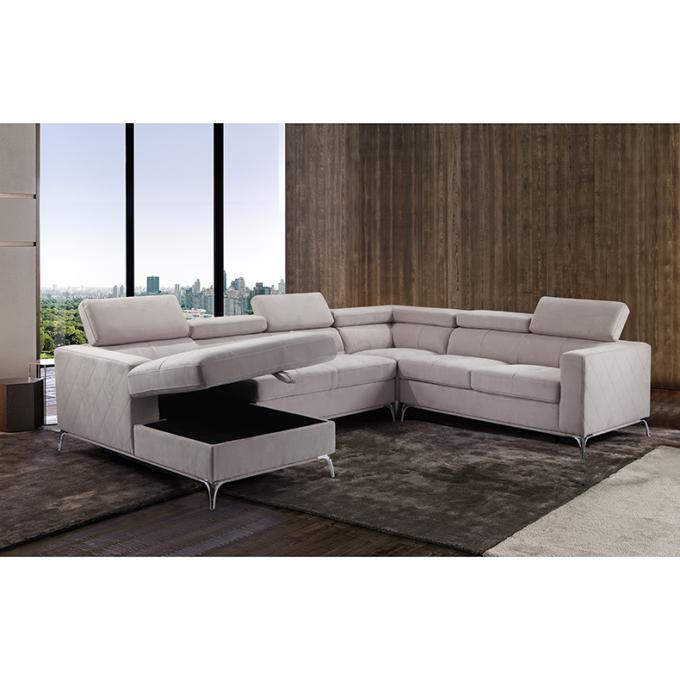 Factory price Europe modern style U shape Luxury beige color sofa home furniture sectional sofa for living room 3