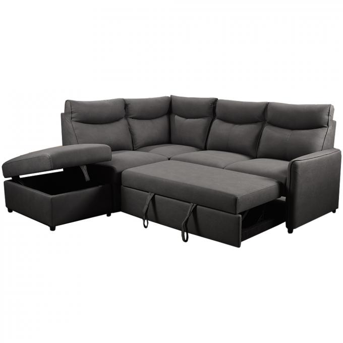 Multifunctional Fabric Sleeper Sofa , Foldable Convertible Couch Bed 4
