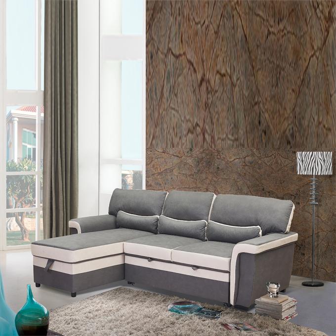 Antiwear Comfortable Pull Out Couch , Multiscene Sofa Bed With Recliner 1