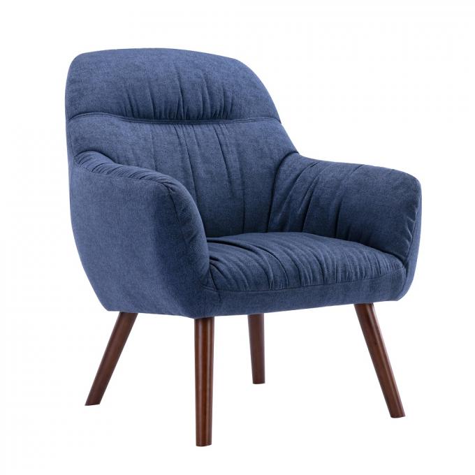 China Furniture Wholesale Price Wood Frames Armchair Modern Fabric Leisure Chair Solid Wood Legs Accent Chair Furniture 5