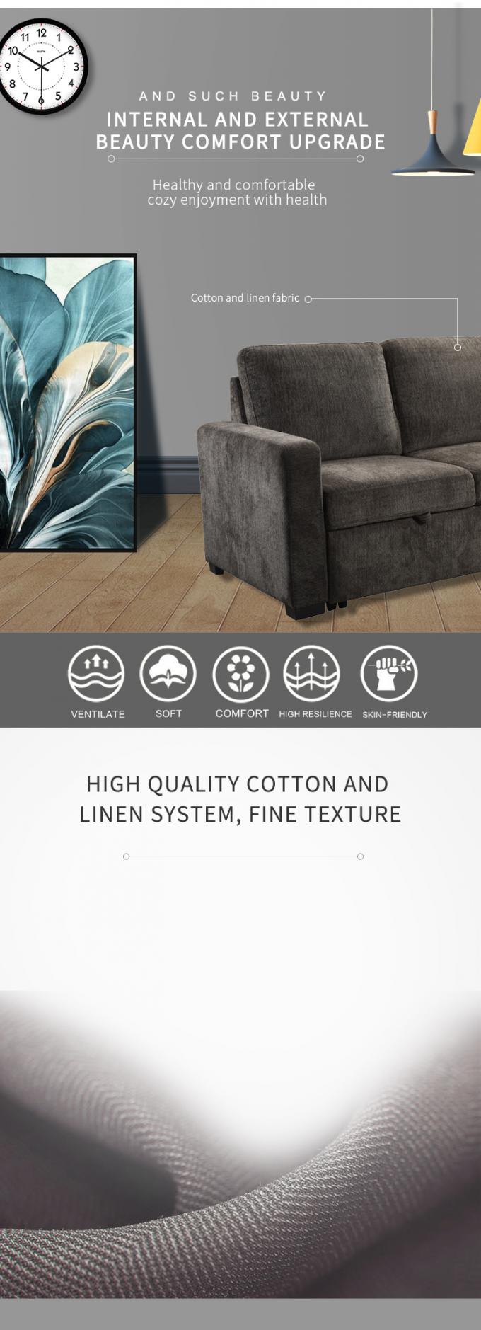 Modern fabric European style L shaped cheap sectional Lounge sofa couch with Storage for living room 2