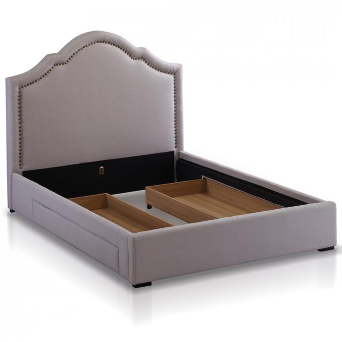 Hotel Soft Luxury Double Ottoman Bed Anti Scratch Wear Resistant 3