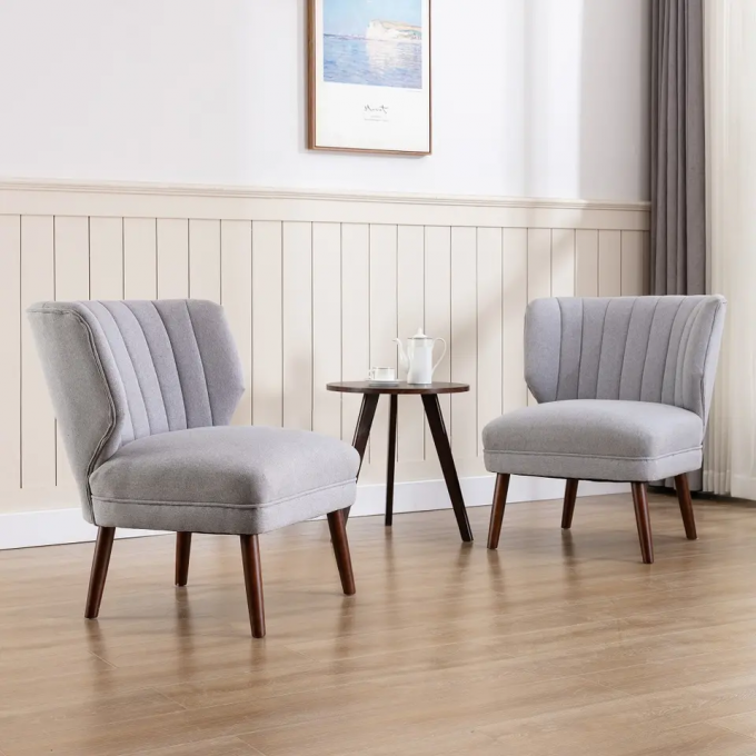 Nontoxic Velvet Modern Single Seater Chair Breathable For Dining Room 3
