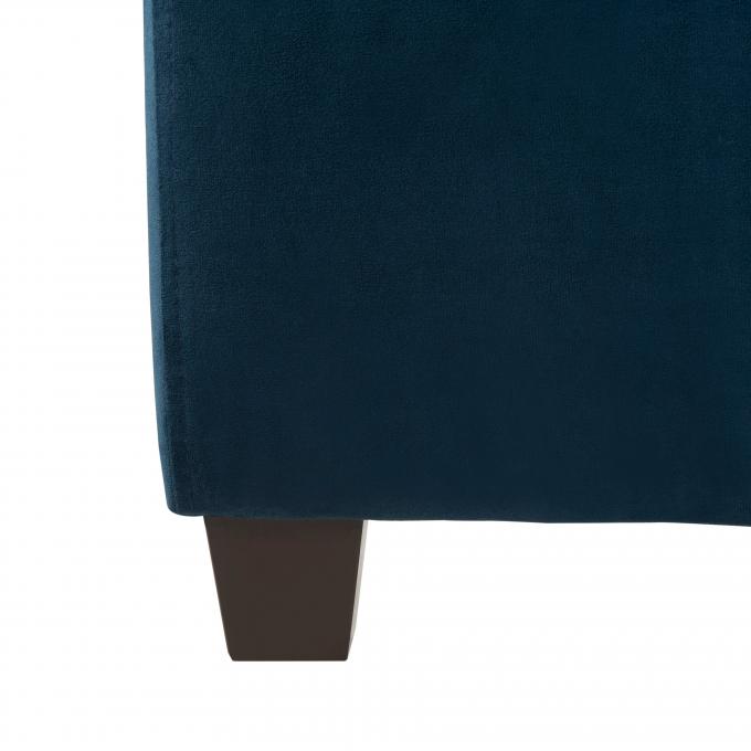 Super Modern black color velvet simple style bed set easy assembly bed frame with nail design upholstered beds for Hotel 5