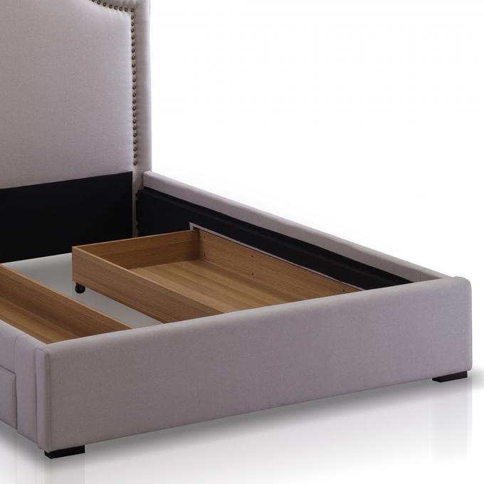 Hotel Soft Luxury Double Ottoman Bed Anti Scratch Wear Resistant 2