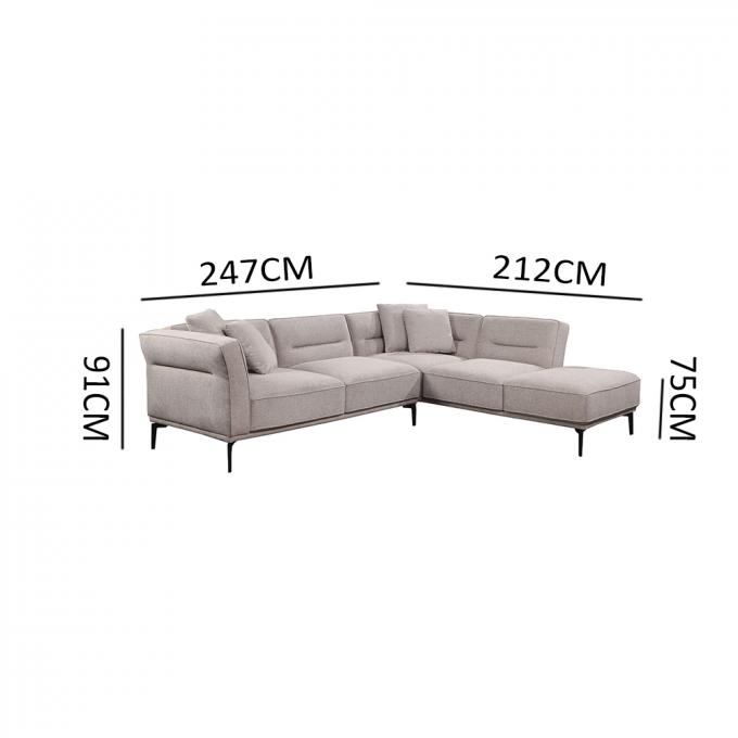 Wear Resistant Luxury Corner Sofa Anti Scratch Anti Fading For Home 4