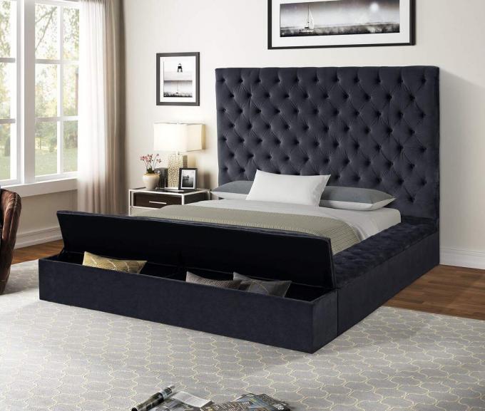 Cara Furniture Limited factory direct wholesale eucalyptus frame velvet fabric can be customized storage bed room set 5