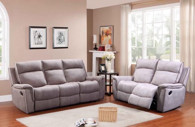 Convertible Electric Recliner Sofa 3 Seater Breathable Dark Grey Color 4