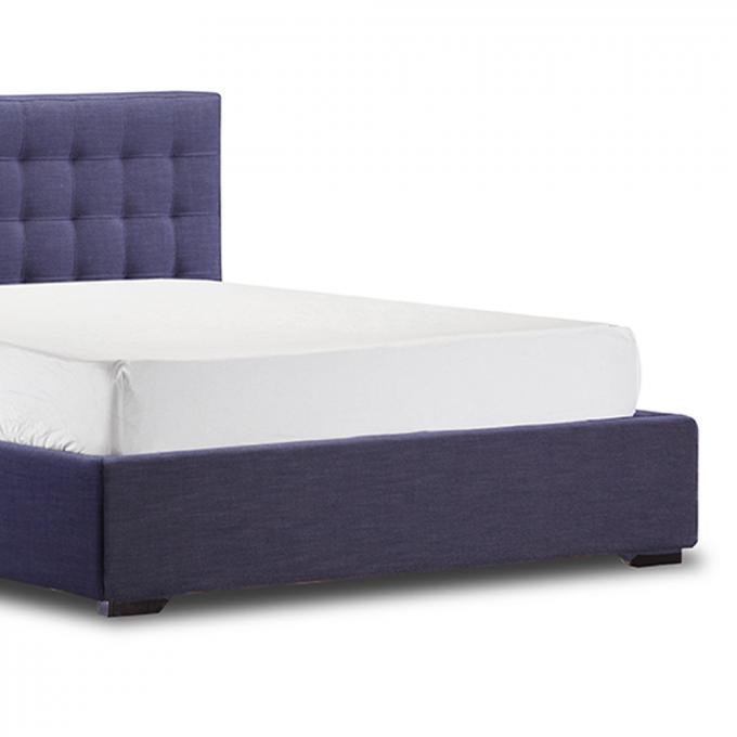 OEM ODM Ottoman Storage Bed King Size Blue Nordic Modern Minimalist Style 2